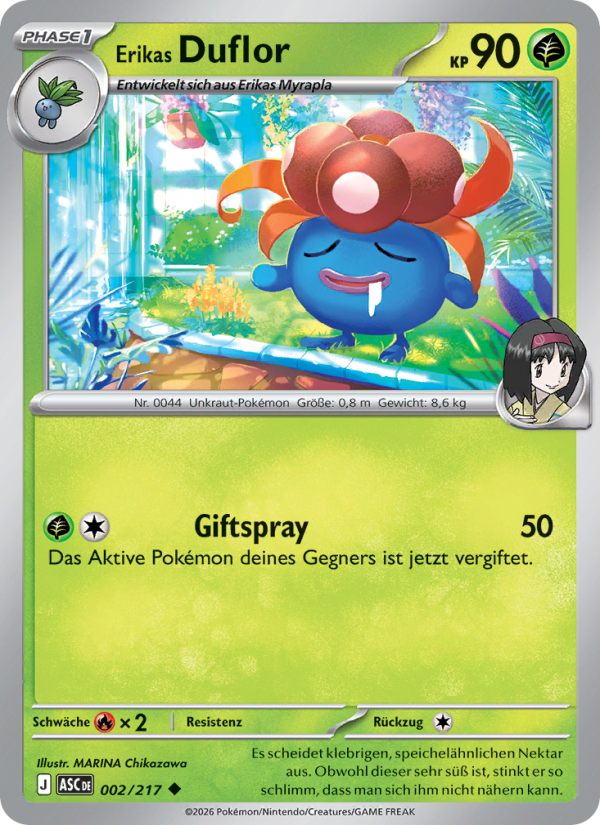 Erikas Duflor 002 — Erhabene Helden (German Pokémon TCG card)