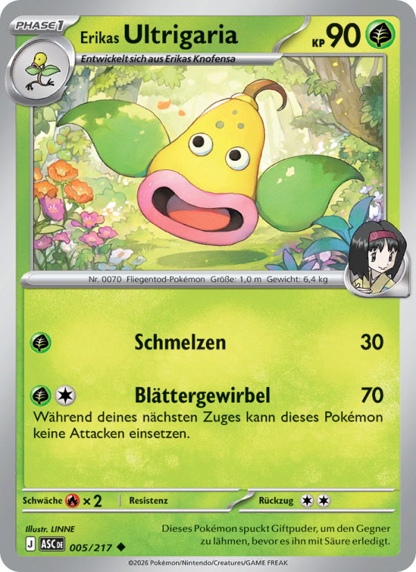 Erikas Ultrigaria 005 — Erhabene Helden (German Pokémon TCG card)