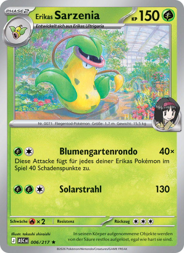 Erikas Sarzenia 006 — Erhabene Helden (German Pokémon TCG card)
