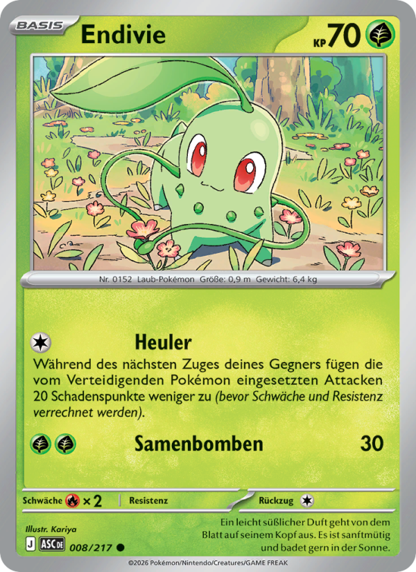 Endivie 008 — Erhabene Helden (German Pokémon TCG card)