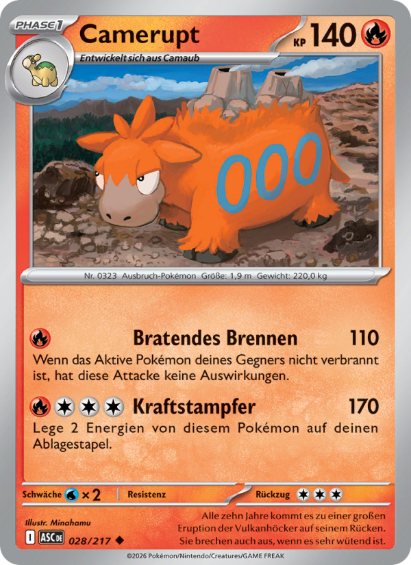Camerupt 028 — Erhabene Helden (German Pokémon TCG card)