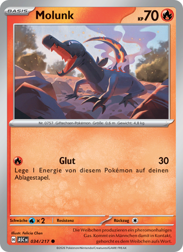 Molunk 034 — Erhabene Helden (German Pokémon TCG card)