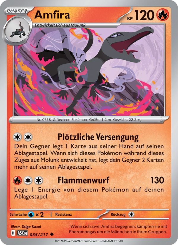 Amfira 035 — Erhabene Helden (German Pokémon TCG card)
