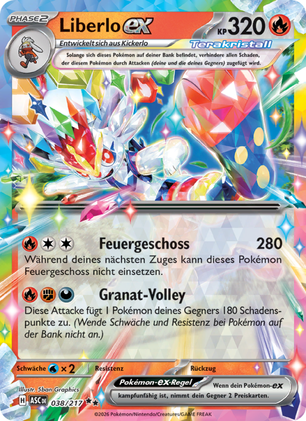 Liberlo-ex 038 — Erhabene Helden (German Pokémon TCG card)