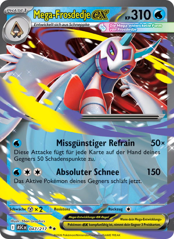Mega-Frosdedje-ex 047 — Erhabene Helden (German Pokémon TCG card)