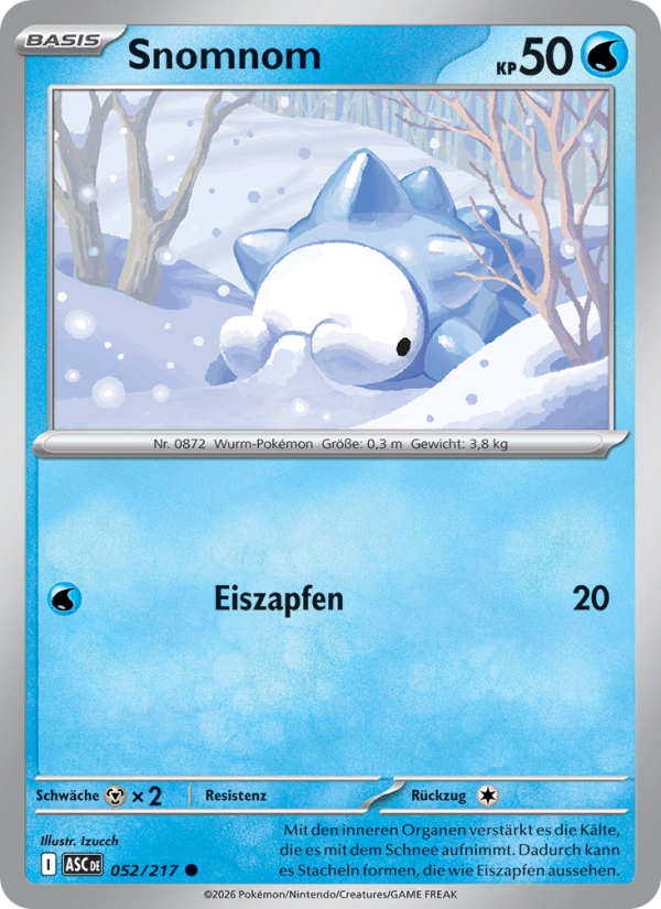 Snomnom 052 — Erhabene Helden (German Pokémon TCG card)