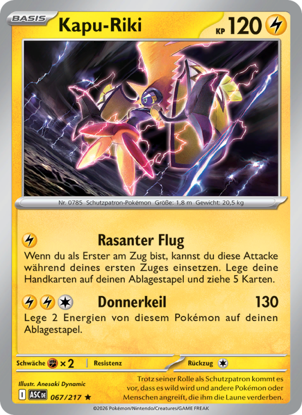 Kapu-Riki 067 — Erhabene Helden (German Pokémon TCG card)