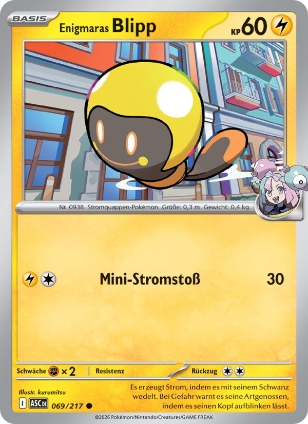 Enigmaras Blipp 069 — Erhabene Helden (German Pokémon TCG card)