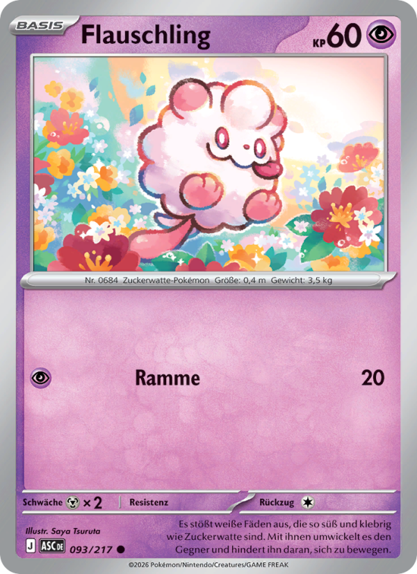 Flauschling 093 — Erhabene Helden (German Pokémon TCG card)