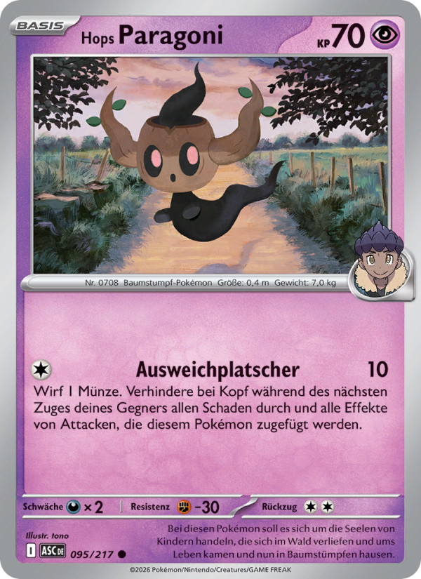 Hops Paragoni 095 — Erhabene Helden (German Pokémon TCG card)
