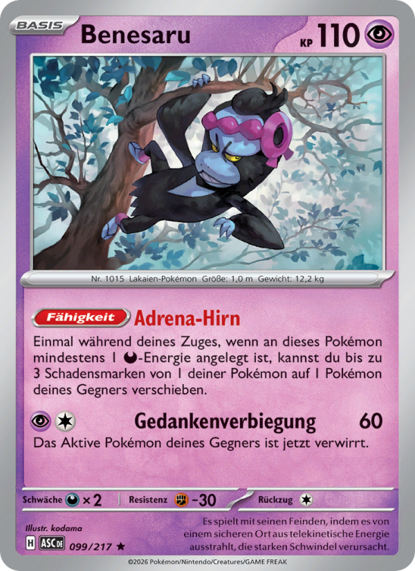 Benesaru 099 — Erhabene Helden (German Pokémon TCG card)