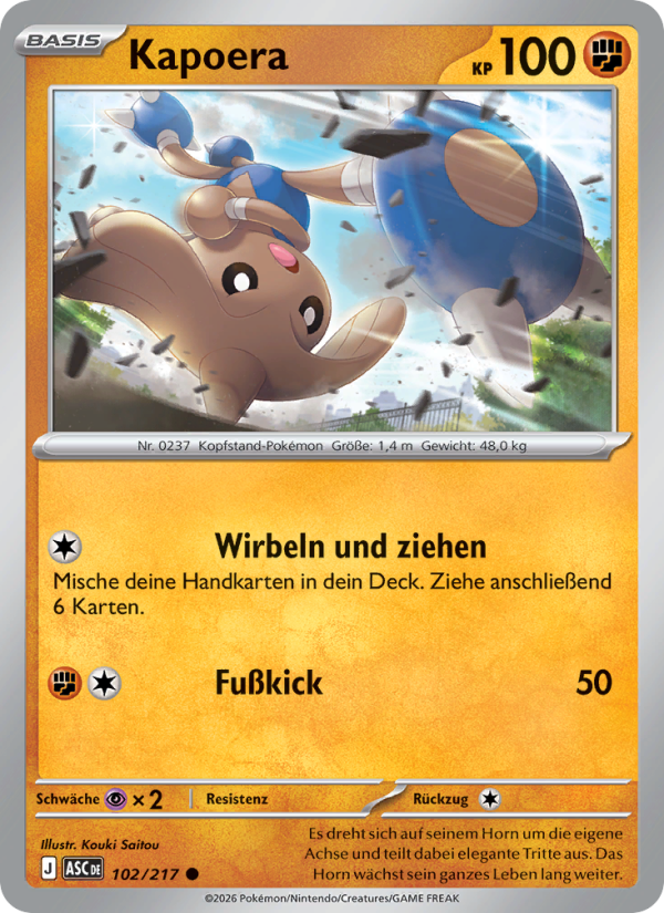 Kapoera 102 — Erhabene Helden (German Pokémon TCG card)