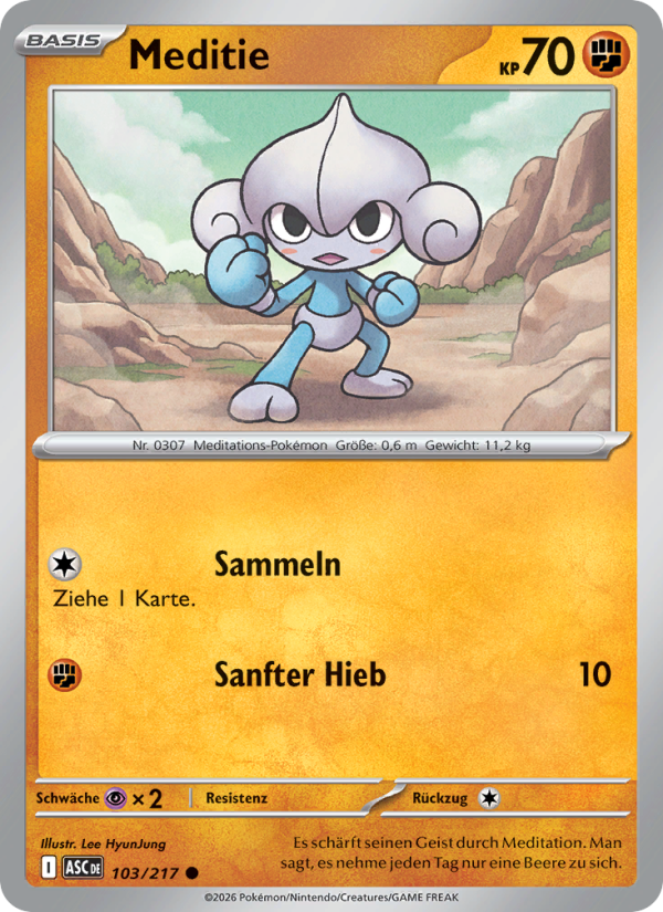 Meditie 103 — Erhabene Helden (German Pokémon TCG card)