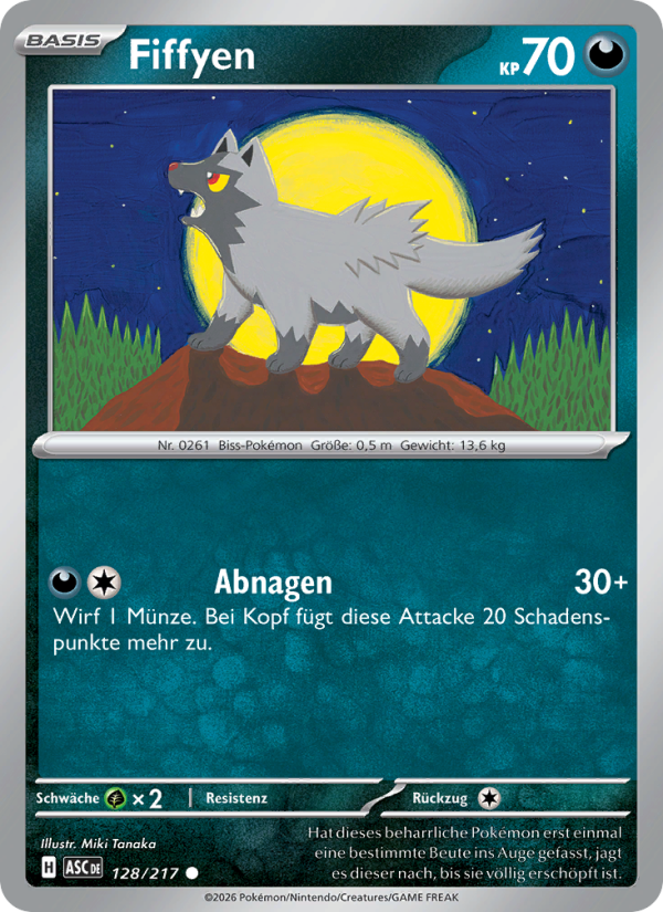 Fiffyen 128 — Erhabene Helden (German Pokémon TCG card)