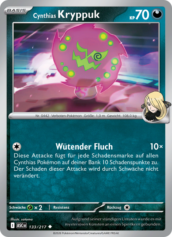 Cynthias Kryppuk 133 — Erhabene Helden (German Pokémon TCG card)
