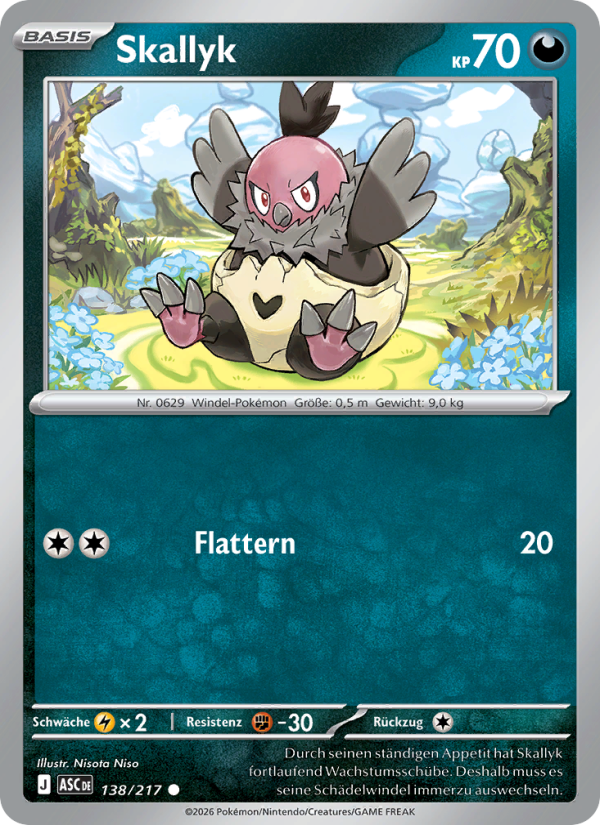 Skallyk 138 — Erhabene Helden (German Pokémon TCG card)