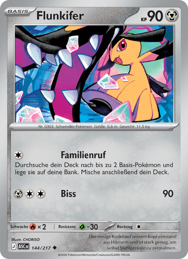 Flunkifer 144 — Erhabene Helden (German Pokémon TCG card)