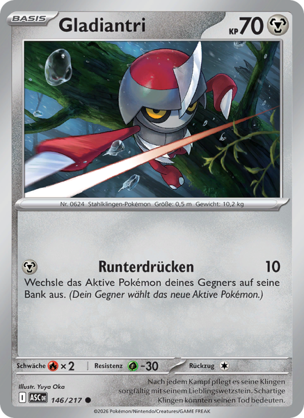 Gladiantri 146 — Erhabene Helden (German Pokémon TCG card)