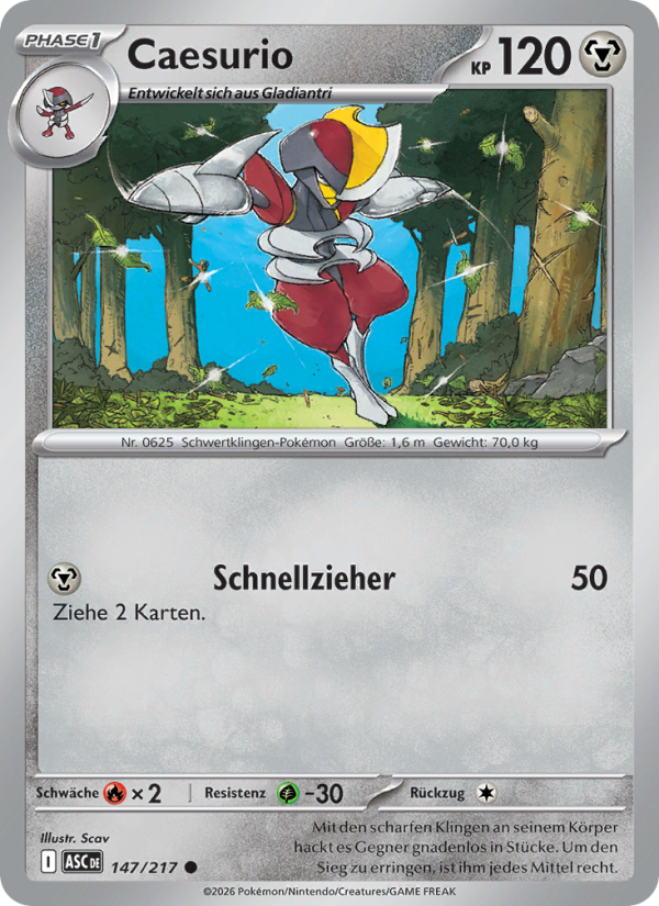 Caesurio 147 — Erhabene Helden (German Pokémon TCG card)