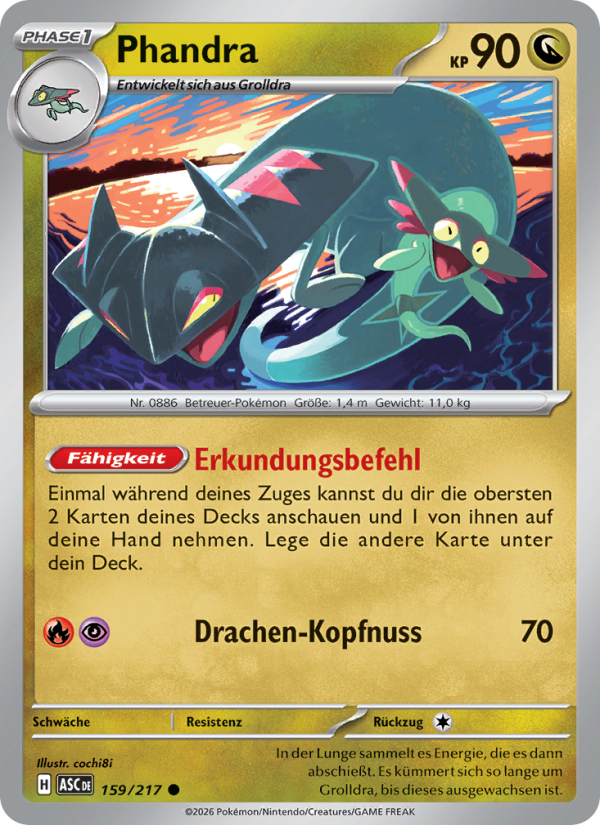 Phandra 159 — Erhabene Helden (German Pokémon TCG card)