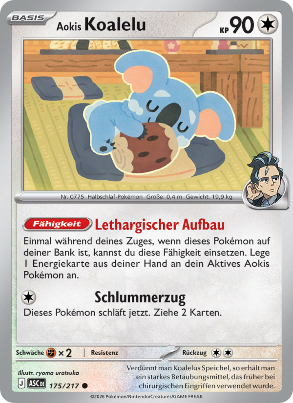 Aokis Koalelu 175 — Erhabene Helden (German Pokémon TCG card)