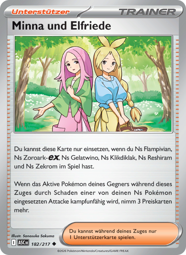 Minna und Elfriede 182 — Erhabene Helden (German Pokémon TCG card)
