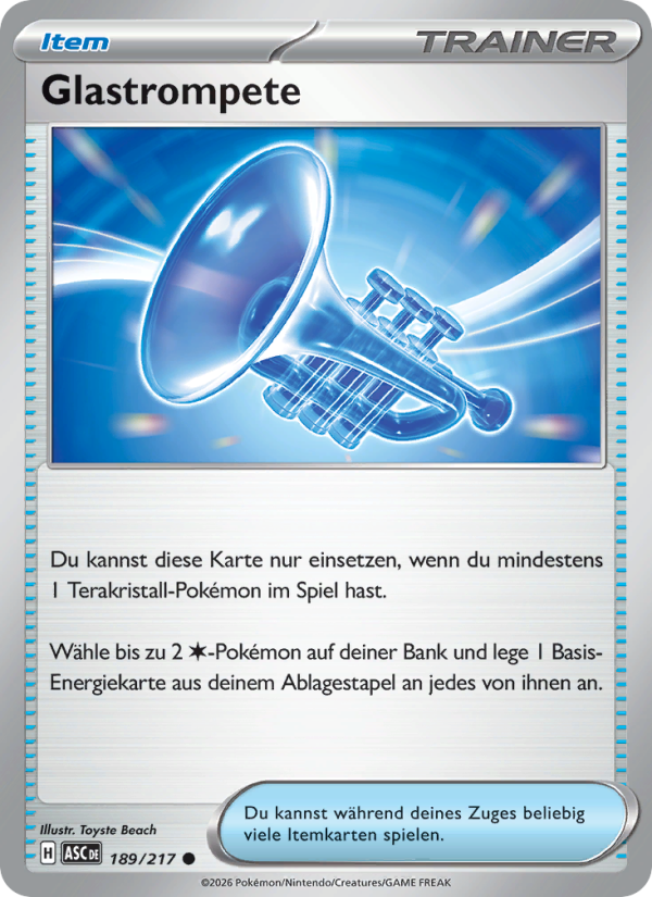 Glastrompete 189 — Erhabene Helden (German Pokémon TCG card)