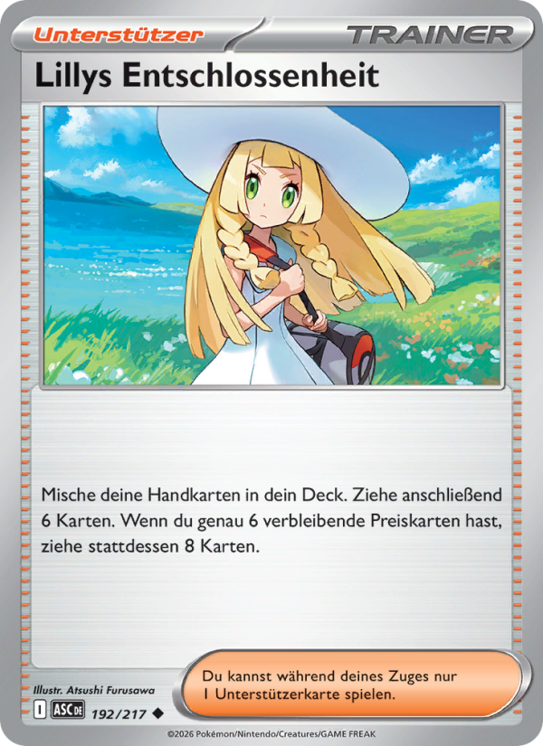 Lillys Entschlossenheit 192 — Erhabene Helden (German Pokémon TCG card)