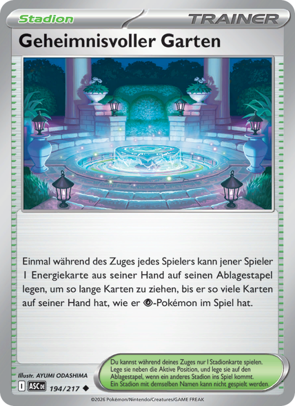 Geheimnisvoller Garten 194 — Erhabene Helden (German Pokémon TCG card)