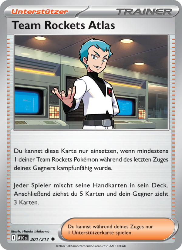 Team Rockets Atlas 201 — Erhabene Helden (German Pokémon TCG card)