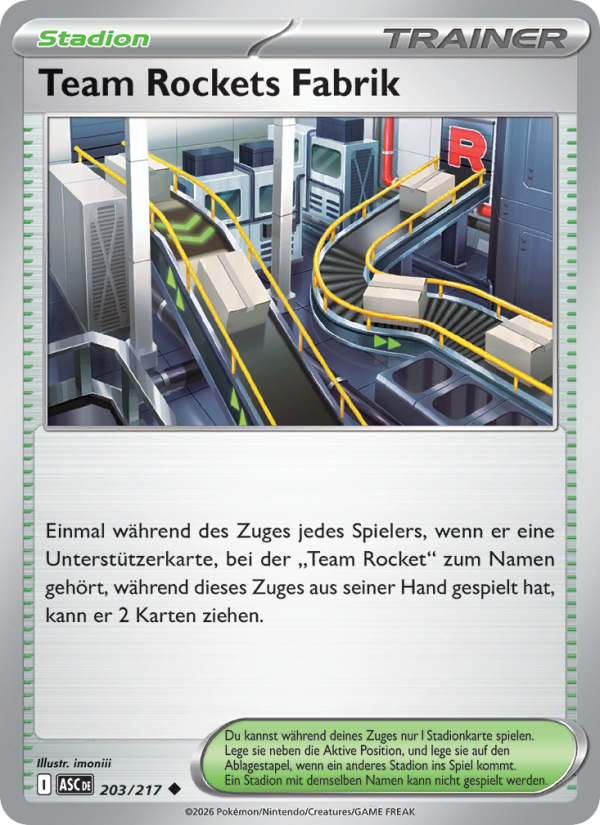 Team Rockets Fabrik 203 — Erhabene Helden (German Pokémon TCG card)
