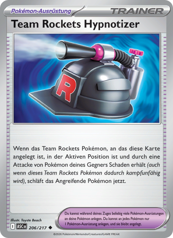 Team Rockets Hypnotizer 206 — Erhabene Helden (German Pokémon TCG card)