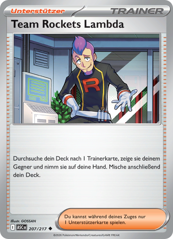 Team Rockets Lambda 207 — Erhabene Helden (German Pokémon TCG card)