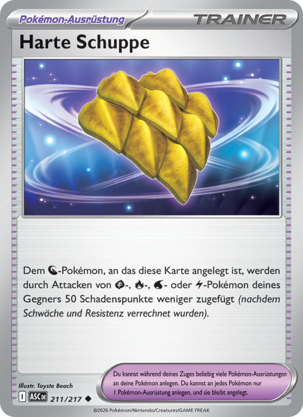 Harte Schuppe 211 — Erhabene Helden (German Pokémon TCG card)