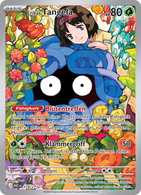 Erikas Tangela 218 — Erhabene Helden (German Pokémon TCG card)