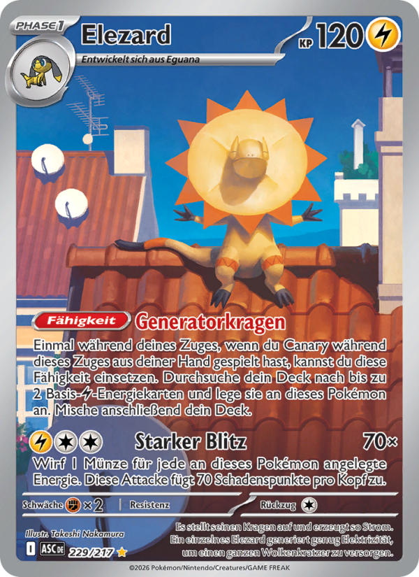 Elezard 229 — Erhabene Helden (German Pokémon TCG card)