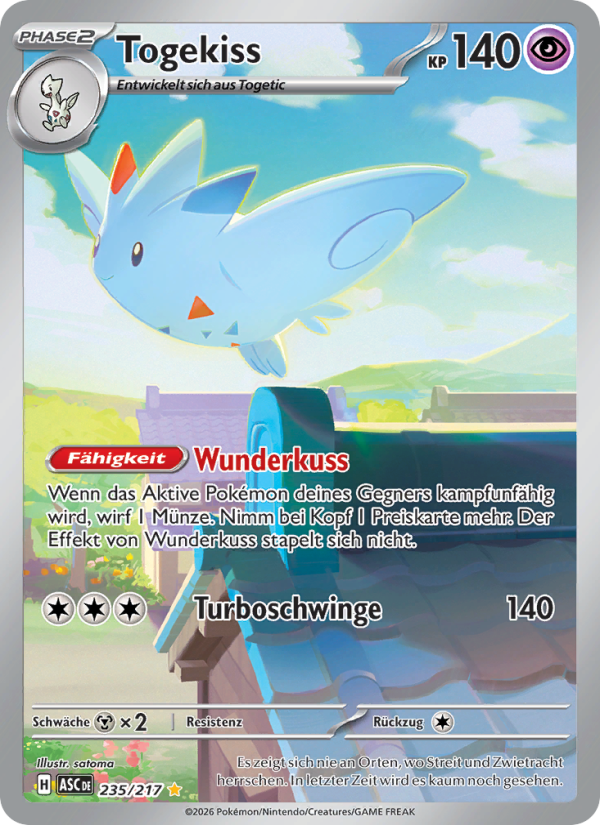 Togekiss 235 — Erhabene Helden (German Pokémon TCG card)