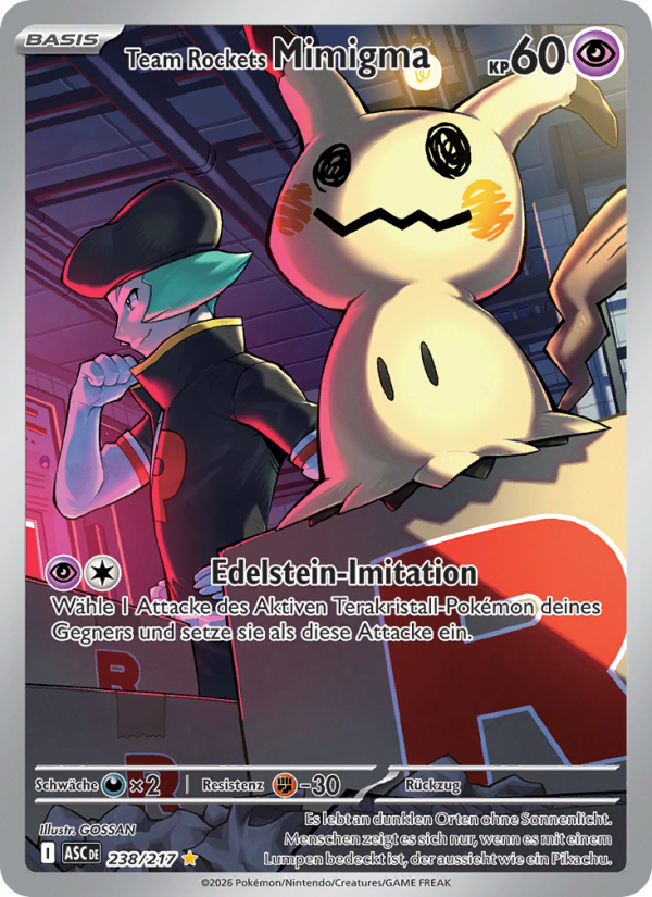 Team Rockets Mimigma 238 — Erhabene Helden (German Pokémon TCG card)