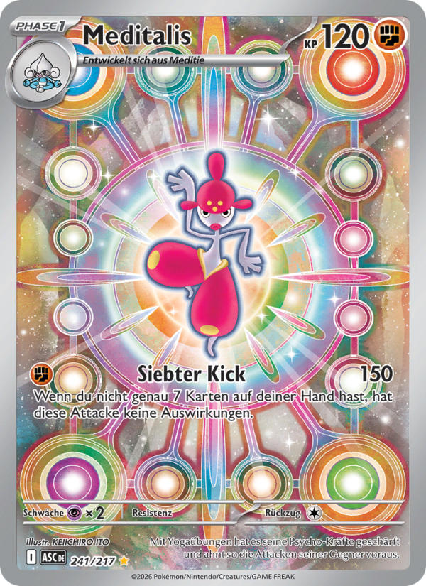 Meditalis 241 — Erhabene Helden (German Pokémon TCG card)