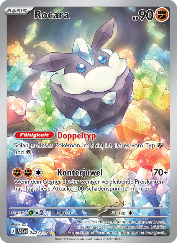 Rocara 242 — Erhabene Helden (German Pokémon TCG card)