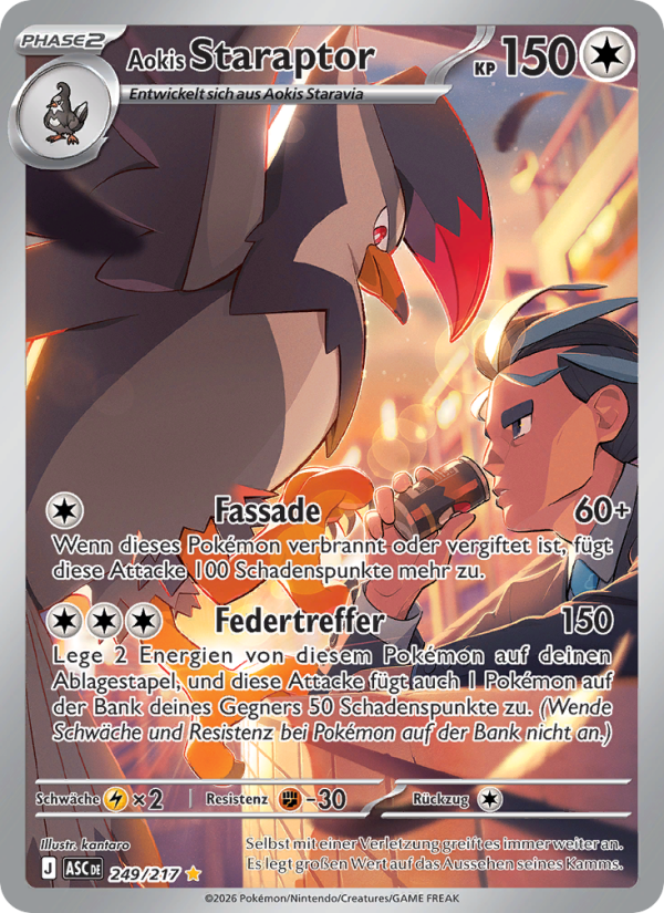 Aokis Staraptor 249 — Erhabene Helden (German Pokémon TCG card)