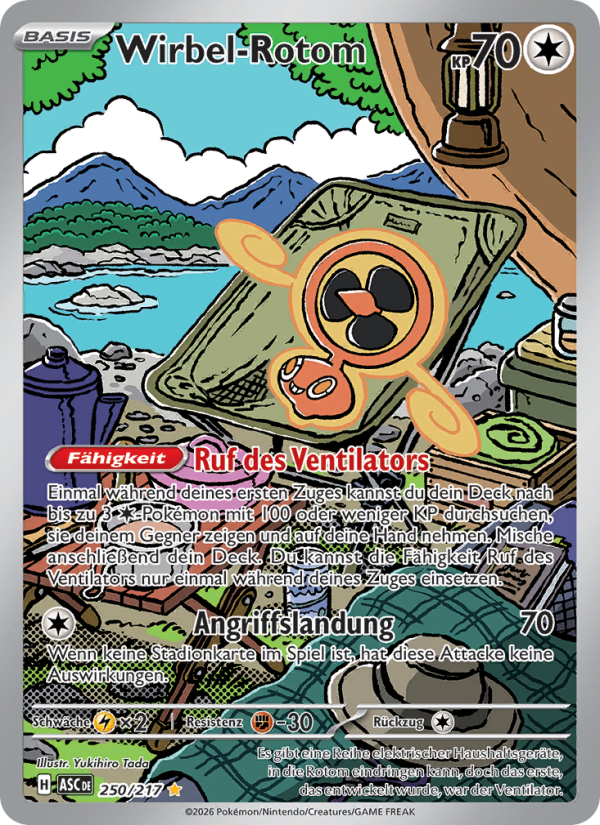 Wirbel-Rotom 250 — Erhabene Helden (German Pokémon TCG card)