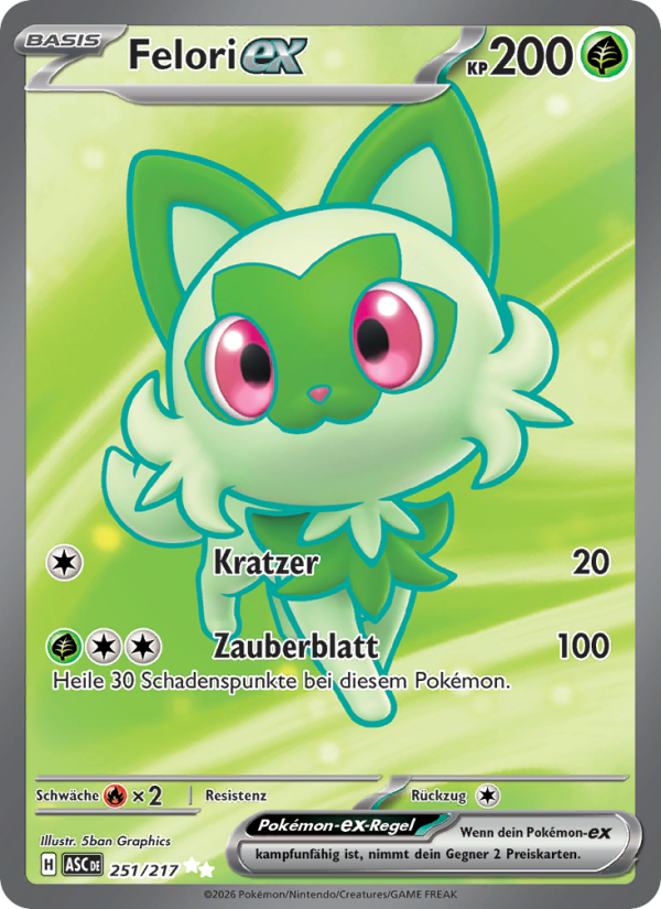 Felori-ex 251 — Erhabene Helden (German Pokémon TCG card)