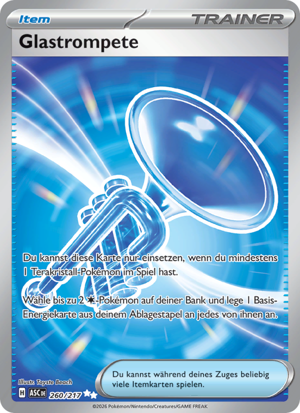 Glastrompete 260 — Erhabene Helden (German Pokémon TCG card)