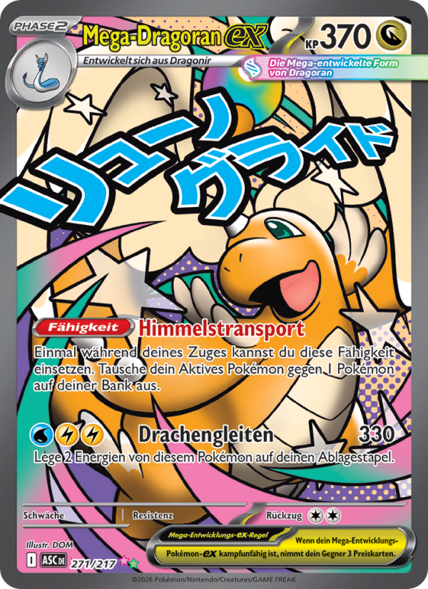 Mega-Dragoran-ex 271 — Erhabene Helden (German Pokémon TCG card)