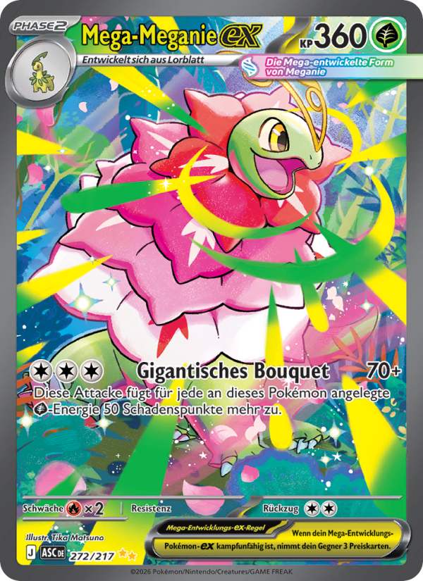 Mega-Meganie-ex 272 — Erhabene Helden (German Pokémon TCG card)