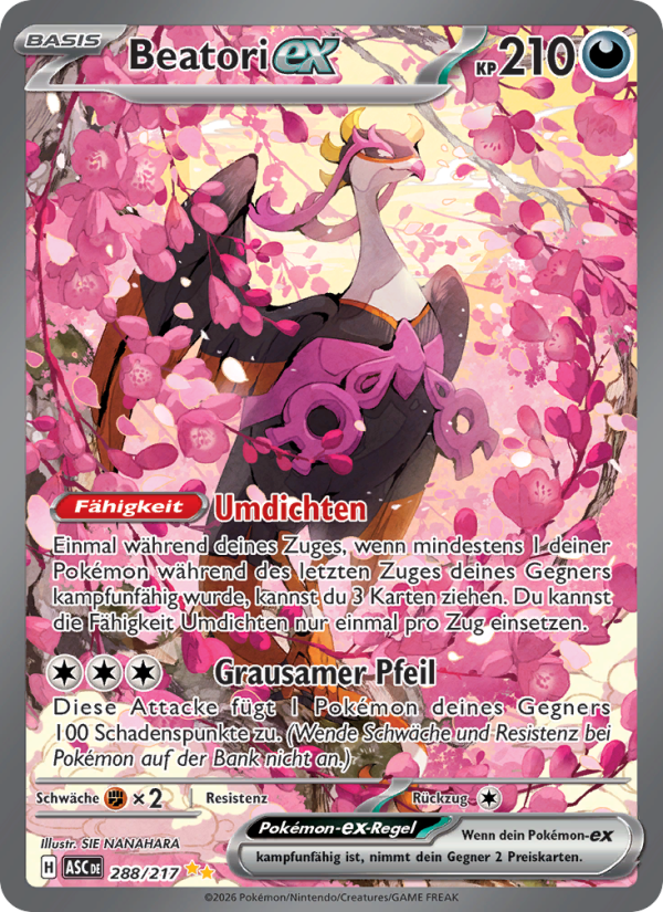 Beatori-ex 288 — Erhabene Helden (German Pokémon TCG card)