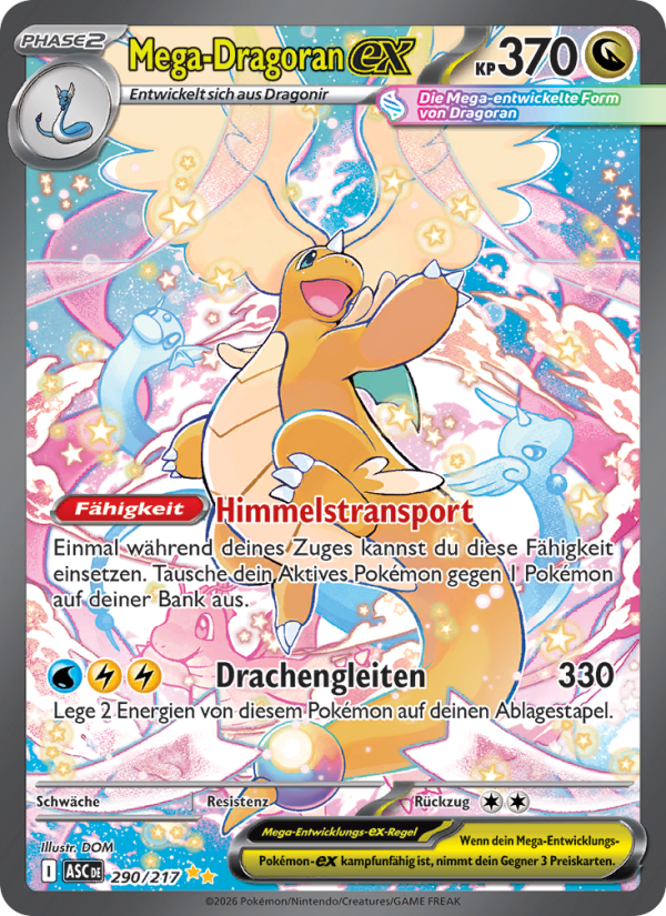 Mega-Dragoran-ex 290 — Erhabene Helden (German Pokémon TCG card)