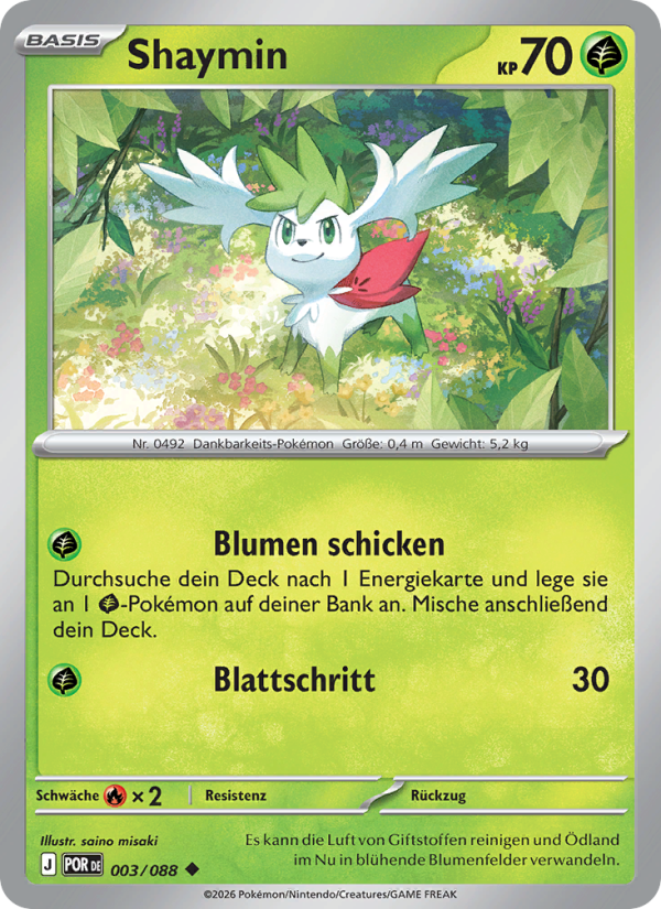 Shaymin 003 — Optimale Ordnung (German Pokémon TCG card)