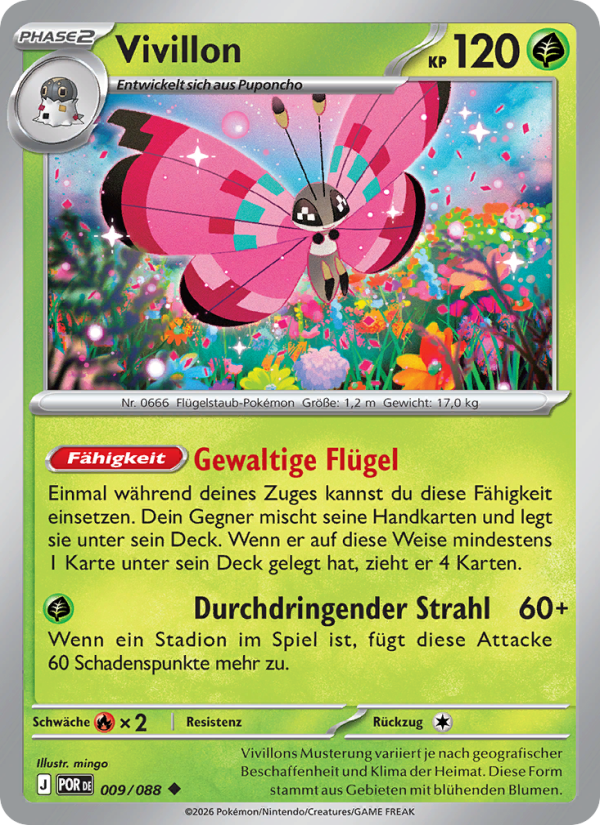 Vivillon 009 — Optimale Ordnung (German Pokémon TCG card)